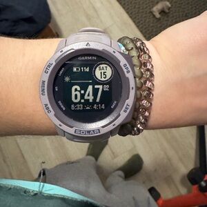 Garmin Instinct Solar-Powered Smartwatch - Purple